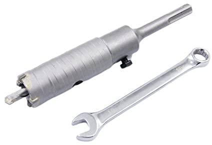 Betonbohrer 35mm mit SDS-Bit und 110mm Adapter, Hartmetall-Hohlbohrer für Ziegel, Beton, Zementsteinwände (35mm + 110mm Adapter)