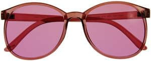 BioWaves Colored Lens Color Therapy Glasses Round Baker Miller Pink
