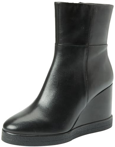 Geox Damen D ELIDEA Wedge B Ankle Boot, Black, 41 EU