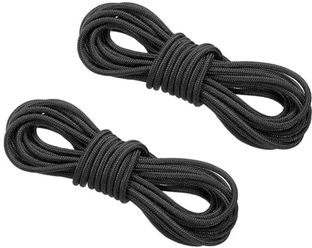 PATIKIL Cuerda de Bucle D para Arco 10 Pies Paquete de 2 Cuerda de Liberación de Cuerda de Arco Bucle de Anclaje de Alambre de Cuerda de Arco Compuesto Negro