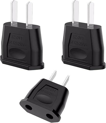 OneNine 3 Stück EU auf US Adapter, Universaladapter für Europa/US/China/Japan/Kanada/Mexiko, Reisestecker Deutschland auf USA
