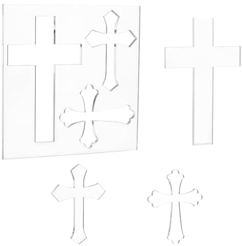 PH PandaHall Crosses Router Vorlage, Klare Acryl Schablone, Kreuzband Schablone, Holzbearbeitungs Schablone, Transparente Fräser Inlay Schablone Für Heimwerker, Basteln