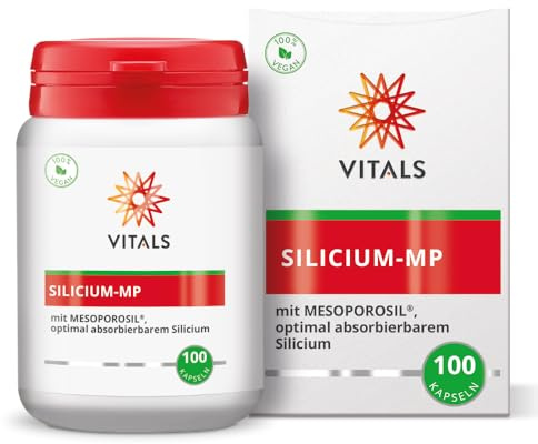 Vitals - Silicium-MP 100 Kapseln mit Mesoporosil, optimal resorbierbarem Silicium. Mit natürlichen Hilfstoffen aus Reis und Maniok. Einzigartige Form von Silizium.