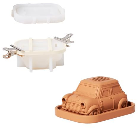 BOOWAN NICOLE Retro-Weinlese Auto Räucherstäbchenhalter Silikonform,Jesmonite Bus Räuchergefäß Beton Gießform,Fahrzeug Weihrauchbrenner Gips Silikonformen fur Räucherkegel Wohnzimmer deko