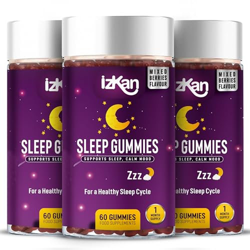 Pro Sleep Gummies for Adults Magnesium, L-Theanine, 5 HTP, Valerian Root, Passionflower Extract, Glycine, Chewable Sleep Supplement |Sleep Aid| |Calm Mood| Vegan 180 Gummies |Berries Flavour| (3)
