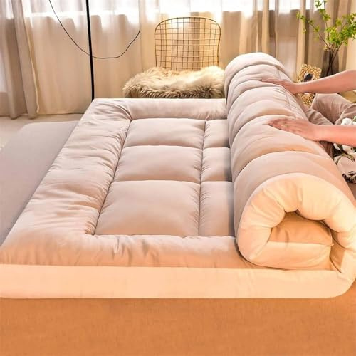 HUMAJORY Japanische Bodenmatratze, Extra Dicke Futon-Bodenmatratze Futon-Matratze, Faltbare Bodenbett-Campingmatratze(Gray,120x200cm)