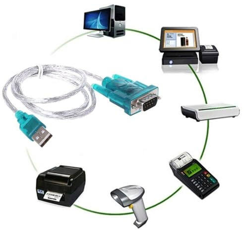 AYMBH Adaptador USB 2.0 a puerto serie RS232 DB9 de 9 pines macho con chipset 340, convertidor de pines completo, compatible con Windows, Mac, Linux, PDA, GPS y VGA, compatible con Win 95/98/XP/7