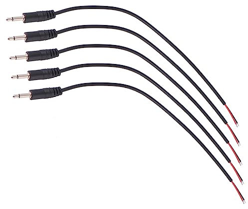 SECFOU 10pcs Male Plug to Bare Wire Mono Audio Cable for Headphone Microphone Earphone Plug Jack Connector