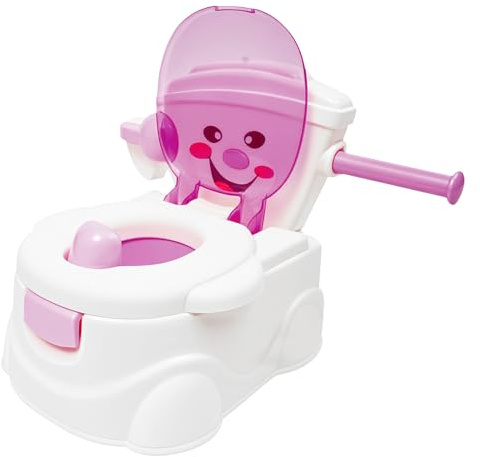 Kindertoilette Kinder-Töpfchen Meine Erste Toilette Babytöpfchen Nachttopf Toilettensitzaufsatz Baby Urinal Training Toilette WC Kindertoilette für 6 Monate bis 5 Jahre (Rosa)