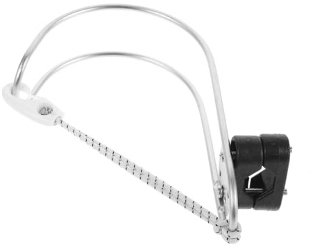 DECOMELODY Stainless Steel Lifebuoy Ring Holder Horseshoe Lifebuoy Bracket for Boats and Yachts Easy Installation Practical Swimming Ring Storage