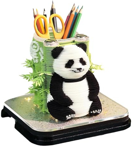 Calendrier Time Piece 2026,Calendrier Art Papier Panda 2026 - Outil Planification Quotidienne Éclairé pour Salon Table de Chevet Bibliothèque Chambre,Décoration Maison Étudiants Enseignants