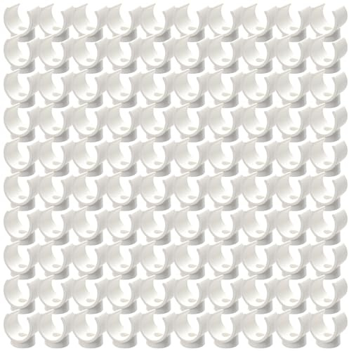 OOLA.DETAL 100Pcs U Shaped Pipe Clamp Water Pipes Fastener Heavy Duty Pipes Clamps Hangers Tubing Hose Holder