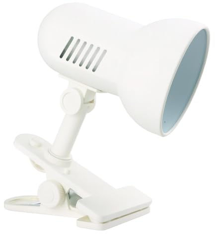 NCC-Licht Schreibtischlampe Classic E27 Fassung, Weiß, 17cm klemmbare Tischleuchte mit Schwenkarm