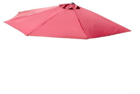 Durashmall Circle Replacement Parasol Cover 3x1.5m Polyester Waterproof Canopy Cloth for Outdoor Garden Patio Backyard Umbrella Roof Fabric Yellow Green Blue Red(red)