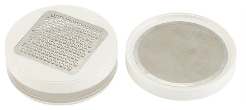 KAI Select Küchenreibe fein/sehr fein aus Edelstahl - 2 Reiben für Ingwer (fein) und Wasabi (sehr fein), mit Auffangbehälter - Abmessung 10 x 4,4 cm