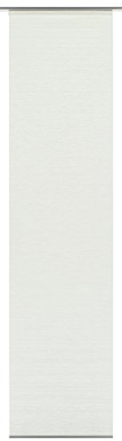 Gardinia 30215 Flächenvorhang Natur-Optik inklusiv Aluminium Unterprofil, von unten einkürzbar, 60 x 245 cm, weiß