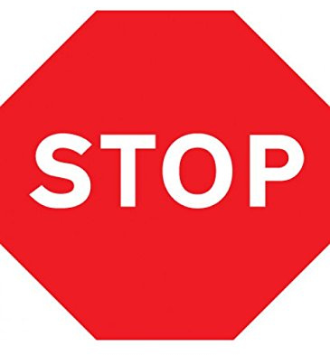 Caledonia Signs 17507N Schild „Stop“, Stopp-Schild, stabiler Kunststoff, 400 mm x 400 mm