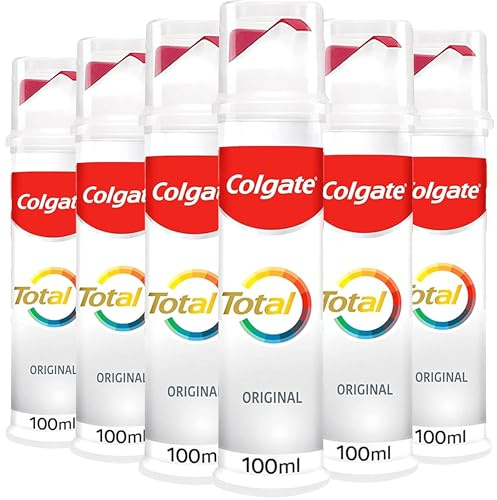 Colgate Total Original Toothpaste 100ml x 6, Pump
