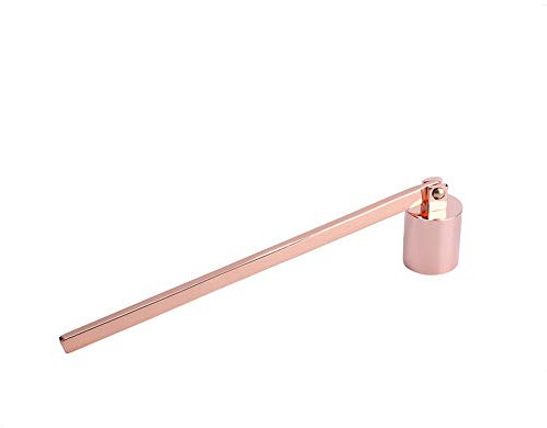 Fydun Kerzenlöscher aus Edelstahl, 7,5-Zoll-Kerzenzubehör mit langem Griff, Edelstahl-Dochtlöscher, Kerzenwerkzeug zum sicheren Löschen von Kerzendochten(Roségold)