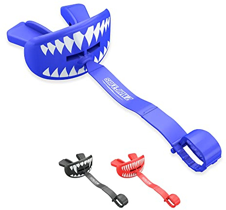 SAFEJAWZ Protector de labios para adultos y jóvenes para boxeo, baloncesto, lacrosse, fútbol, MMA, artes marciales, hockey y todos los deportes de contacto (Shark)