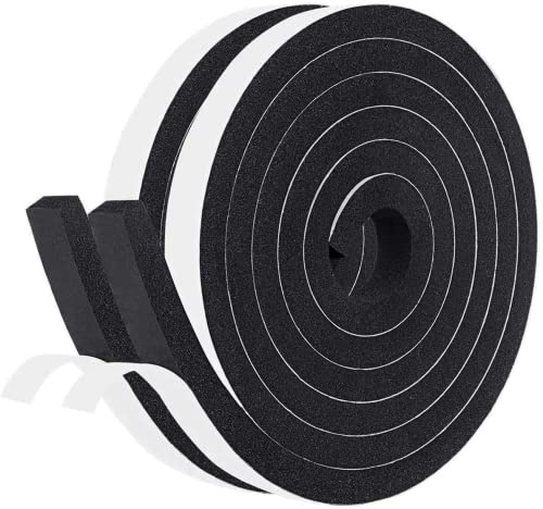 fowong Dichtungsband Selbstklebend für Türen, 12mm(B) x10mm(D), 4m | Neu & Rückstandsfrei, Stark Haftende Fensterdichtung Moosgummiband, Schallschutz, Energiesparen, Wasserdicht