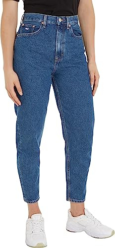 Tommy Jeans Donna Jeans Mom Jeans Vita Alta, Blu (Denim Medium), 31W/32L