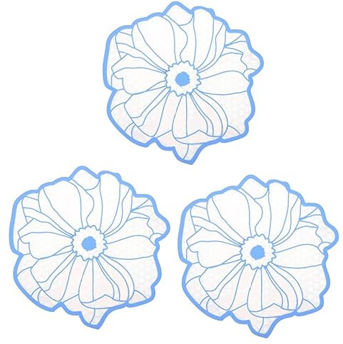 Garneck 3 Pièces Cache-Pot De Fleur Napperon Bol Tapis De Dessous De Plat Anti-Chaud Dessous De Verre Transparent Support De Poêle Chaude sous-Verre Tapis De Tasse Décor Gel De Silice