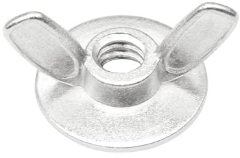 Xadnitu 50 Pieces 1/4''-20 Washered Wing Nut, Zinc Plated Hurricane Hardware Butterfly Nuts with Washer for Fasteners, Silver