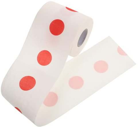 WRITWAA Rundes Japanisches Toilettenpapier Mit Roten Punkten Hochwertige Dekoration Für Feste Und Badezimmer Weiche Und Absorbierende Rolle Für Einzigartige Erlebnisse