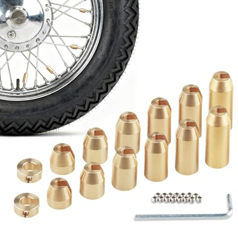 Dewireaey Motorcycle Spoke Weights, Reusable Refill Tool for Motorcycle Spokes, Wheel Balancing Weight Set, for Home, Garage, Outdoor, Touring, Road Commuting, Driving
