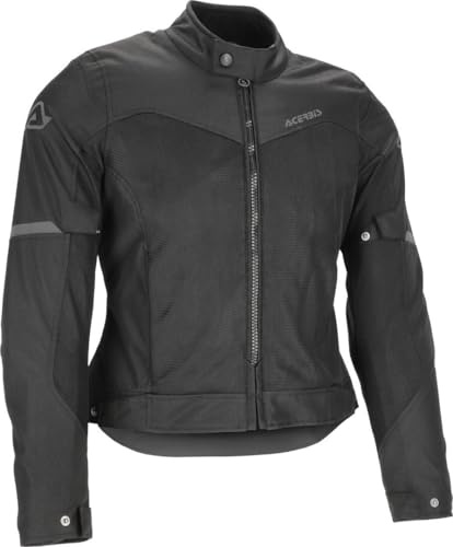 Acerbis Ramsey Vented 2.0 Mesh Chaqueta de Moto de Tela para Hombre, Chaqueta de Verano de Moto, Negro, XL