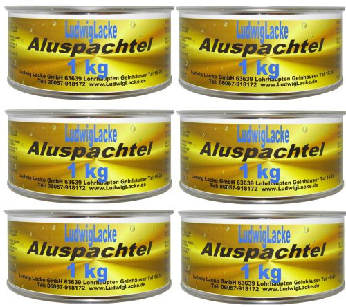 6 boîtes de conservation en aluminium Mastic pour réparations voiture a 1000 g