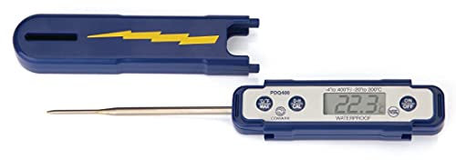Comark Kitchen Cooking and Dishwasher Thermometer with Probe Cover, Blue, Range: -20 to +200°C, Dishwasher Safe, Waterproof, Hot and Cold Temperature Thermometer, Food Grade Thermometer, CF992