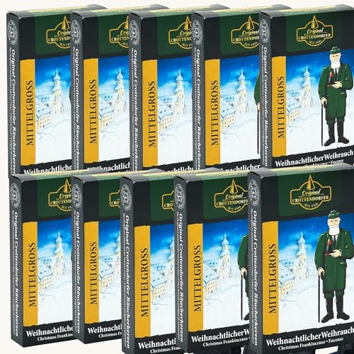 Crottendorfer Räucherkerzen Original 10x20 Sparpack - Weihrauch mittelgroß Erzgebirge