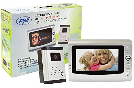 Videoportero PNI DF-926 con 1 Monitor, Pantalla LCD de 7 Pulgadas, Salida para Cerraduras