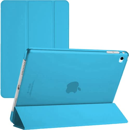 TechDealsUK Für iPad Air 2. Generation 2014 A1566 A1567 Smart Magnetic Case Stand Cover mit automatischem Wake Sleep für iPad Air 2 Aqua