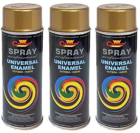 3 Stück 400ml Sprühlack Felgenlack Felgen Farbe Spraydosen Sprühfarbe Gold
