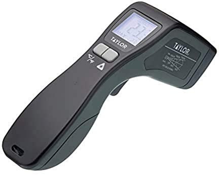 Taylor Pro Digital Infrared Kitchen Thermometer, Non Contact Hygienic Laser Rapid Result Temperature Gauge for Food Liquid and Surfaces, Instant Read Cooking Gadget, Plastic/Black