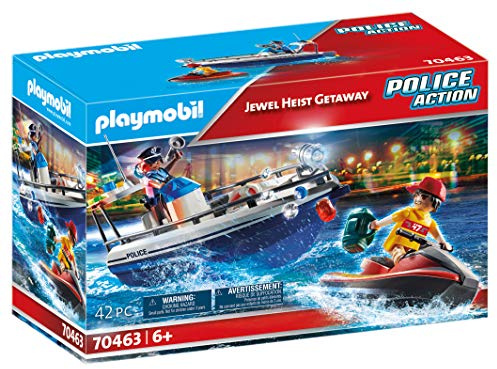 PLAYMOBIL Guardacostas y Ladrón en Moto de Agua