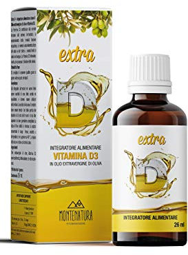 MONTENATURA® Vitamina D3 in Gocce – 2000 UI al Giorno, 5 Mesi di Fornitura – Integratore 100% Vegetale e Naturale, Senza Glutine e NO OGM – Made in Italy (26 ml)