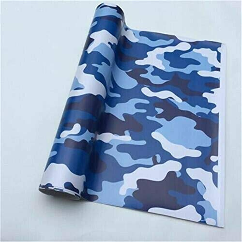 Camouflage-Vinylfolie, Camouflage, Autofolie für Auto-Styling, 2 Größen (152 x 30 cm, Blau)