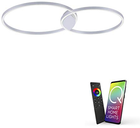 Paul Neuhaus Q-KATE LED Deckenleuchte Ringform CCT Smarthome 2-flammig | Lichttemperatursteuerung CCT, Smart Home, Alexa kompatibel