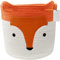 LATERN Algodón Cuerda Cesto de Ropa, Zorro Naranja Cestas de Almacenamiento Plegables Animales Lindos Ropa Sucia Canasta de Juguetes con Asas Para Decoración de Habitación Ropa Niños (35cm x 32cm)
