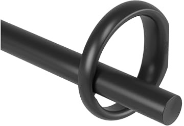 Umbra Ringlet Curtain Rod for Window, Adjustable 42 to 120, Black