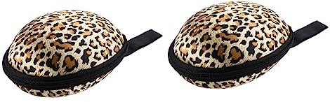 Alipis 2stücke Silicone Reiseetui Für Damen Leopard Muster Unsichtbare Bh-aufbewahrung Reißverschluss-etui Geruchsdicht Leicht Für Reisen Und Unterwäsche-organisierung