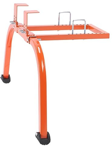 Heavy Duty Steel Ladder Stabilizer with Adjustable and Safe Grip, Ladder Standoff Ladder Extension Accessory Ideal for Painting, Gutter Cleaning, and Roof Climbing (Orange)