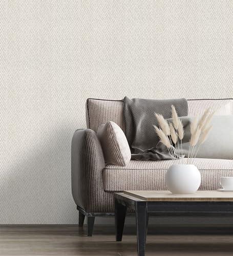 GAULAN 128790 - Vlies-Vinyltapete, Strapazierfähig, Abwaschbar. Natürliche geflochtene Ährentapete mit Relief für Wohnzimmer Küche Bad Schlafzimmer Flur - Rolle 10 m x 0,53 m