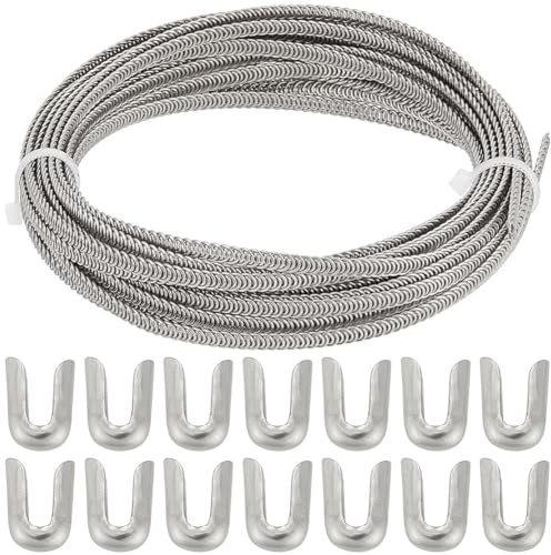 GORGECRAFT 5m*4mm Stecca per Corsetto A Spirale in Metallo con 20 Punte per Osso A Spirale in Acciaio Inossidabile Coperture per Filo A Spirale Soggiorni per Stecche Set Struttura e Forma