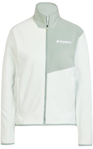 adidas Damen Terrex Multi Full Zip Fleece Jacket, Linen Green/Silver Green, L