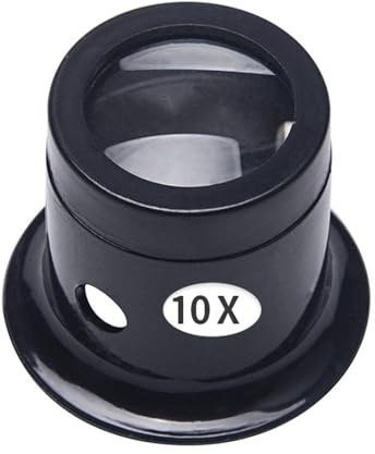 10X Jewellers Loupe, Professional Eye Loupe Magnifier Jewellery Magnifying Glass Watchmaker Tool for Stamp Coin Diamond Repairing